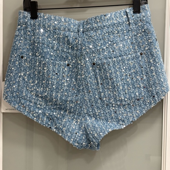 Rotate Birger Christensen Sequined denim shorts - Size 30 - Picture 3 of 3